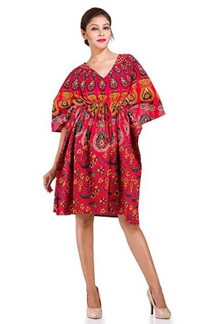 Print kaftan  women  night sleep wear